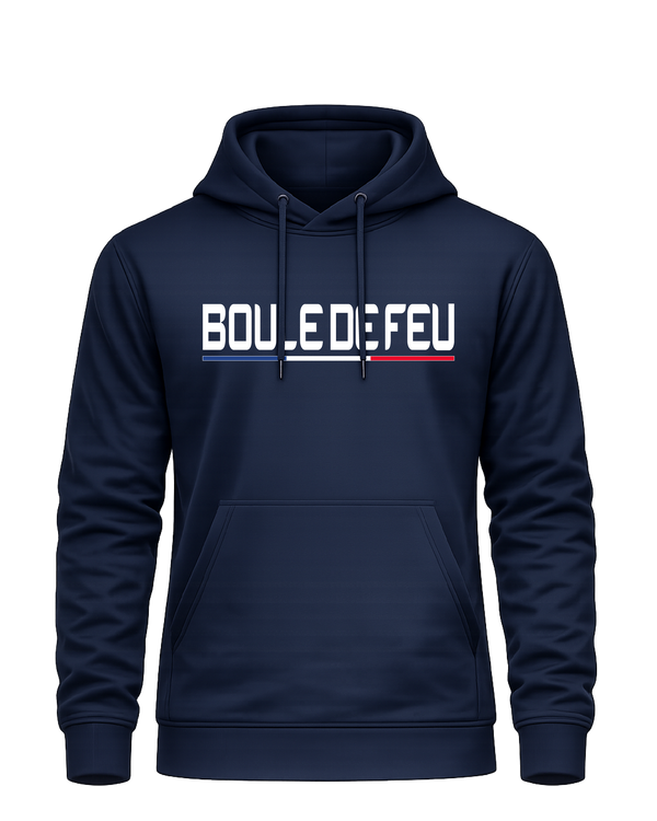 sweat à capuche Boule de Feu IMPACT french navy vue avant vêtement sport