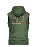 sweat capuche sans manches Boule de Feu STRIKE kaki vue arrière tenue sport