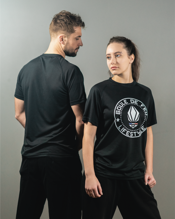 tshirt-boule-de-feu-esprit-guerrier-noir-synthetique-homme-femme