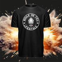 T-shirt Esprit Guerrier de la marque Boule de Feu représentant le dépassement de soi, la détermination et la combativité, inspiré par l'esprit de la Légion étrangère, idéal comme cadeau de Noël