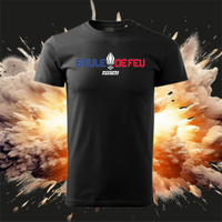 T-shirt Frenchie de la marque Boule de Feu représentant le dépassement de soi, la détermination et la combativité, inspiré par l'esprit de la Légion étrangère, idéal comme cadeau de Noël