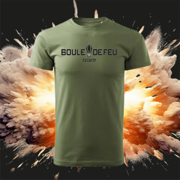 T-shirt Origins de la marque Boule de Feu représentant le dépassement de soi, la détermination et la combativité, inspiré par l'esprit de la Légion étrangère, idéal comme cadeau de Noël