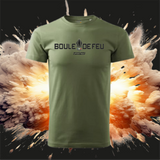 T-shirt Origins de la marque Boule de Feu représentant le dépassement de soi, la détermination et la combativité, inspiré par l'esprit de la Légion étrangère, idéal comme cadeau de Noël