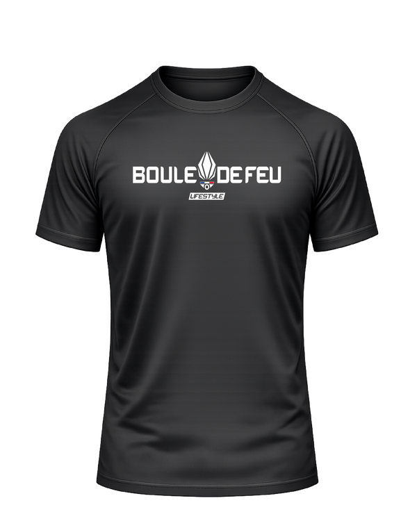 t-shirt sport Boule de Feu Tactical Saban noir vue avant tenue entraînement